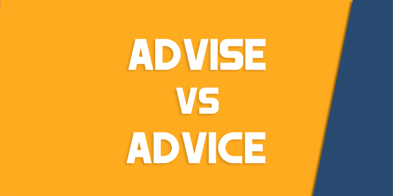 advise versus advice