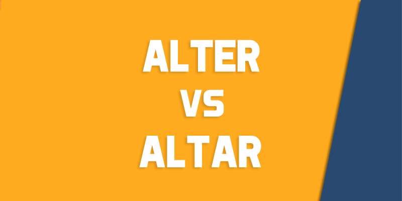 Altar vs. alter