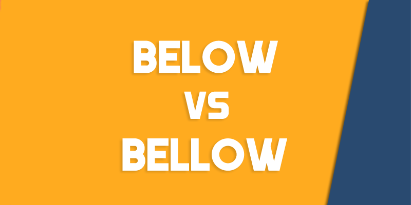 bellow versus below