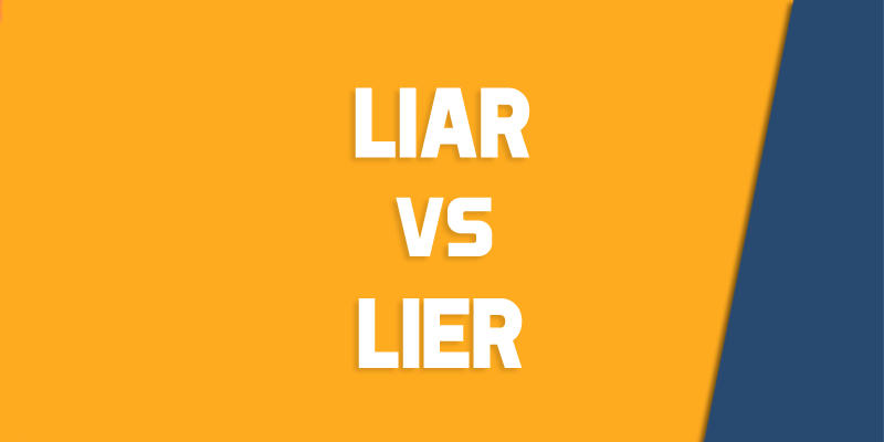 liar versus lier