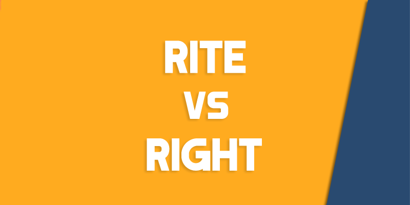 right versus rite