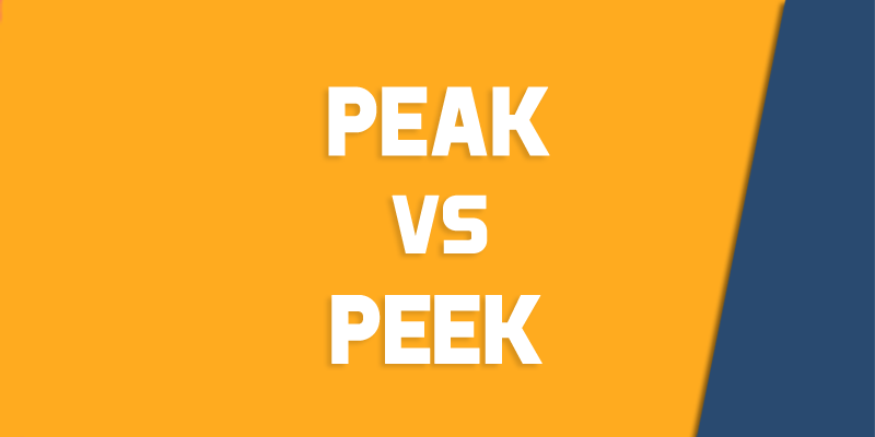 peak versus peek